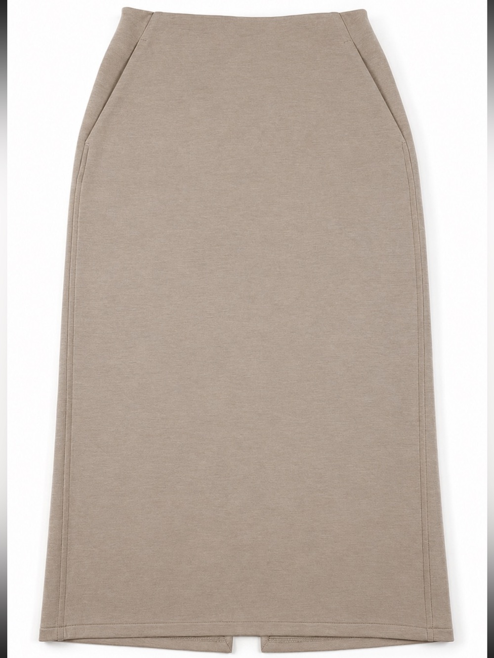 LULULEMON TAUPE HIGH RISE MIDI COLUMN SKIRT POCKETS SIZE 2